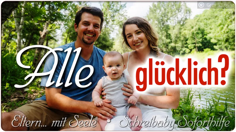 Ein liebevolles Familienbild zeigt die tiefe Verbindung zwischen Eltern und Kind. Das Bild vermittelt Geborgenheit und den gemeinsamen Kern der Schreibaby-Arbeit: die Verbindung zu dir selbst und deinem Kind.
